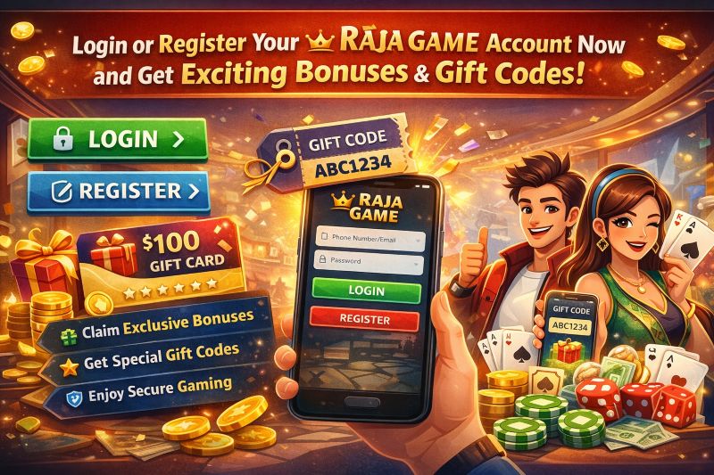 Login or Register Your Raja Game Account Now and Get Exciting Bonuses Gift Code